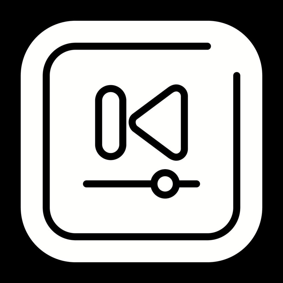 Video Previous Track Square Vector Icon