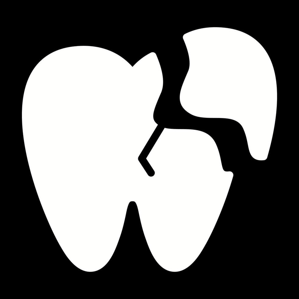 Broken Tooth Vector Icon