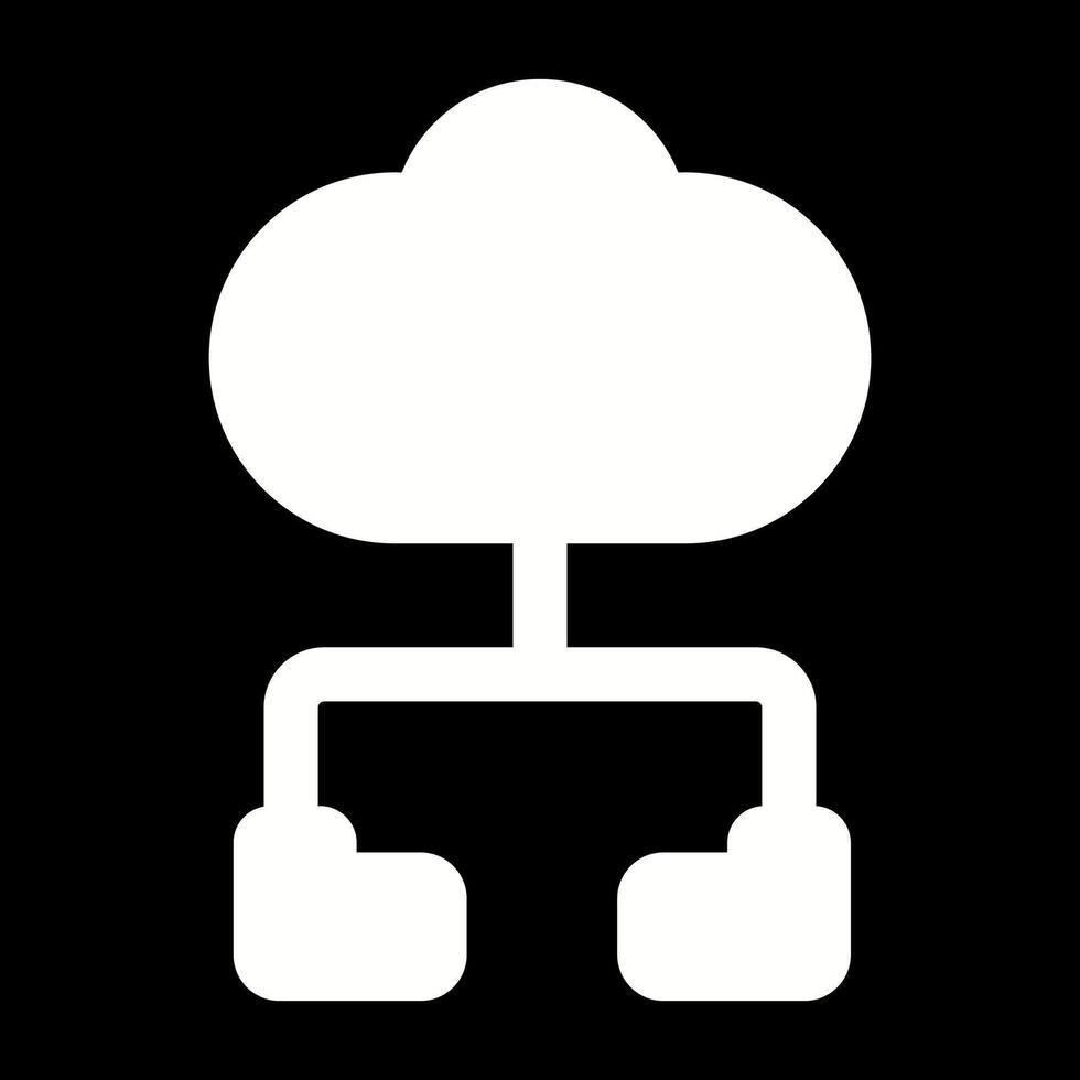 icono de vector de computación en la nube