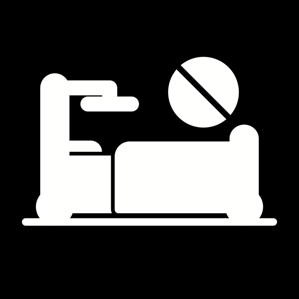 icono de vector de cama