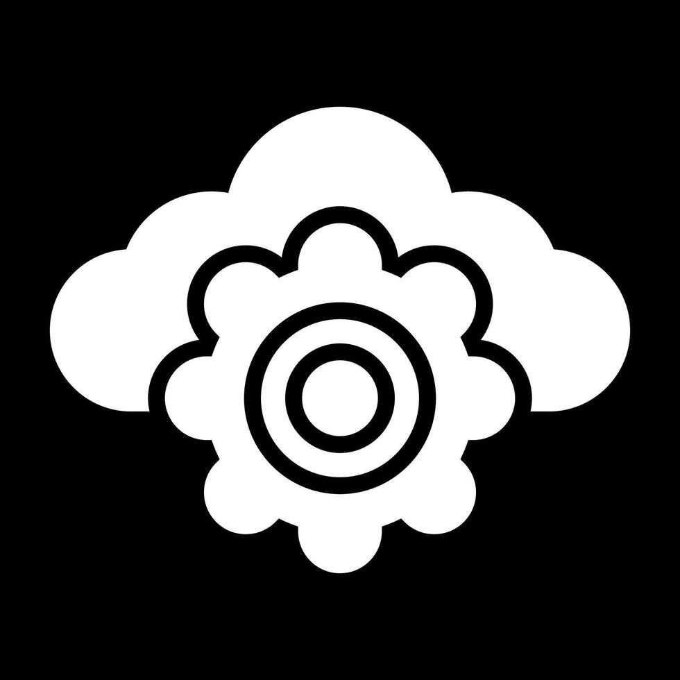 icono de vector de computación en la nube