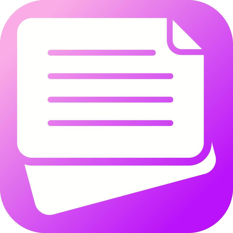 Sticky Note Vector Icon