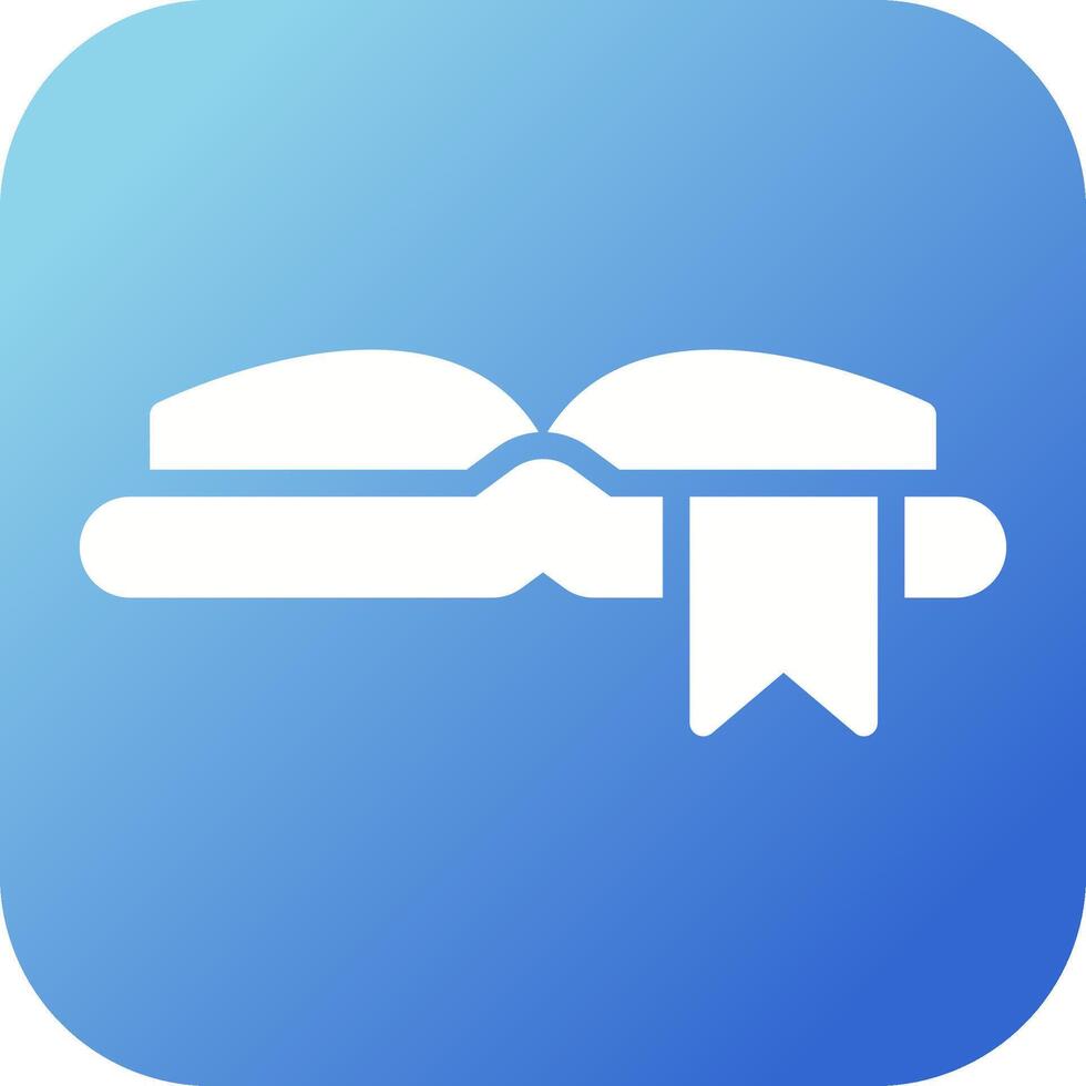 Open Book with Bookmark Vector Icon