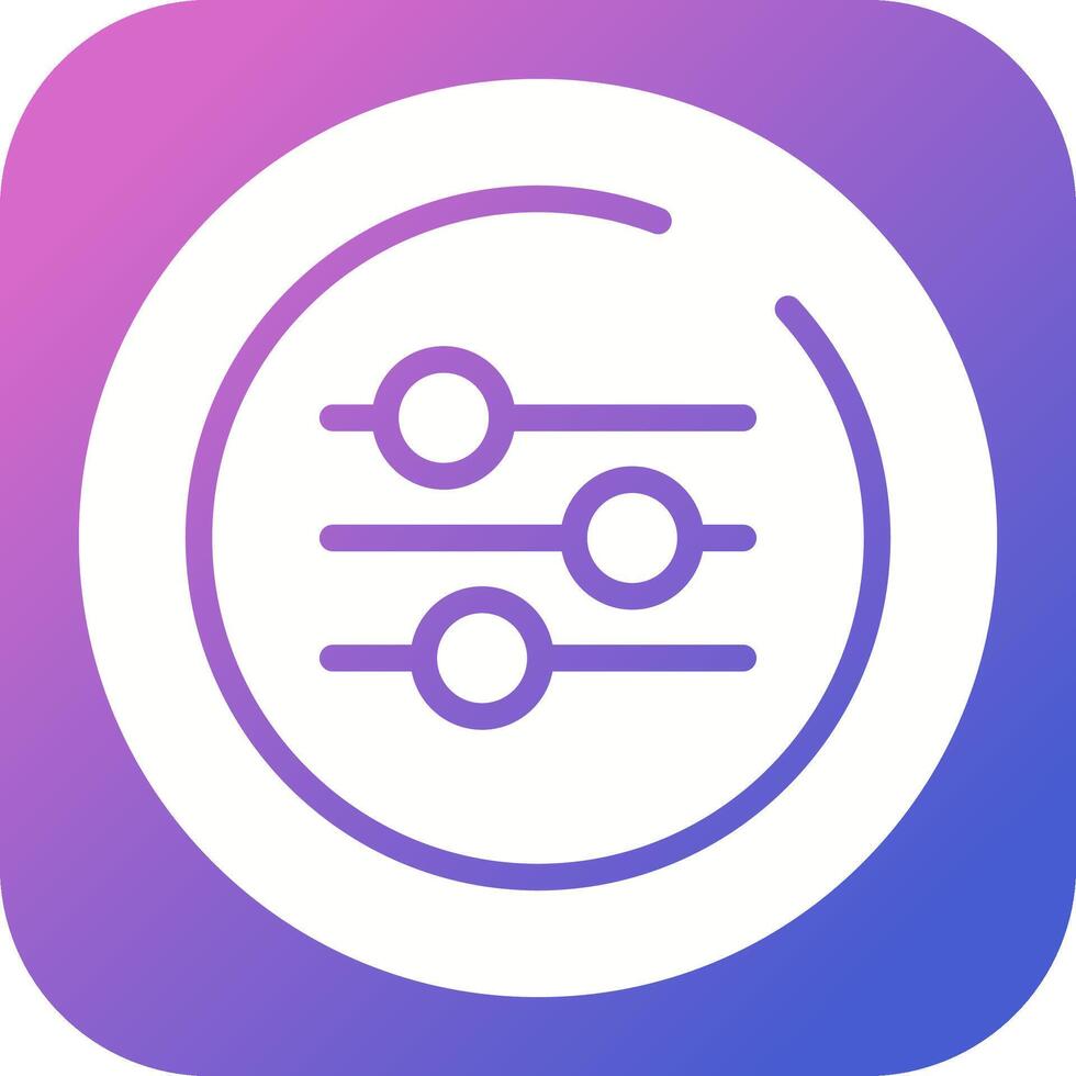 Equalizer Circle Vector Icon