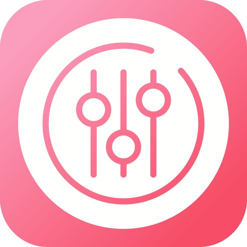 Audio Equalizer Circle Vector Icon