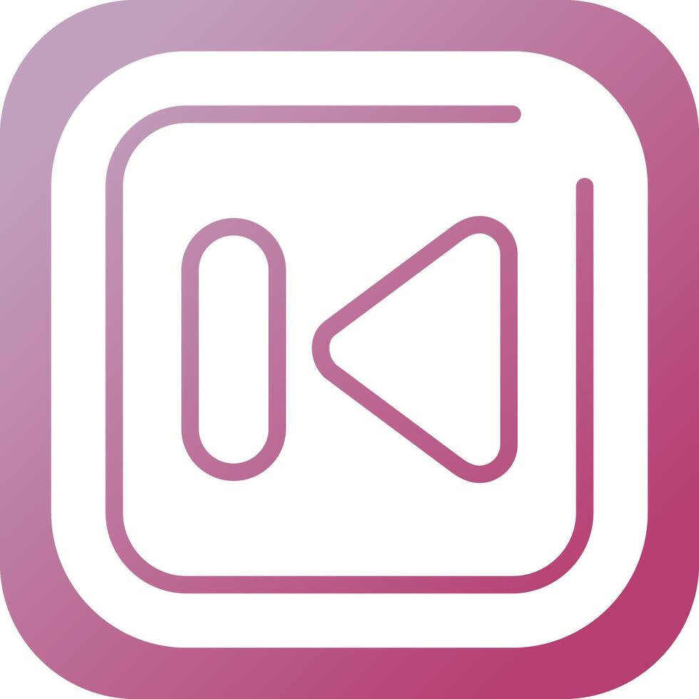 Previous Track Square Vector Icon
