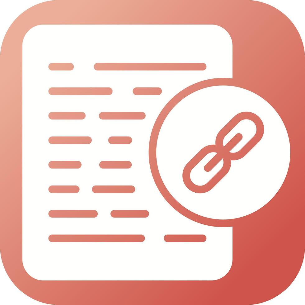 Document Link Vector Icon