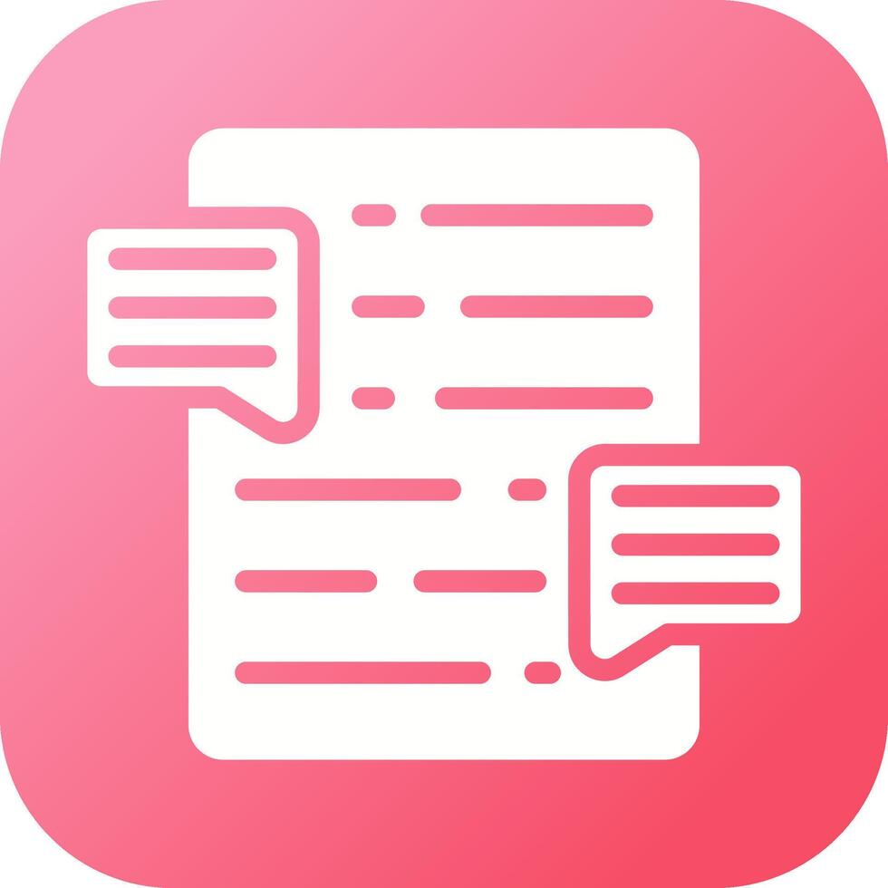 Document Commenting Vector Icon