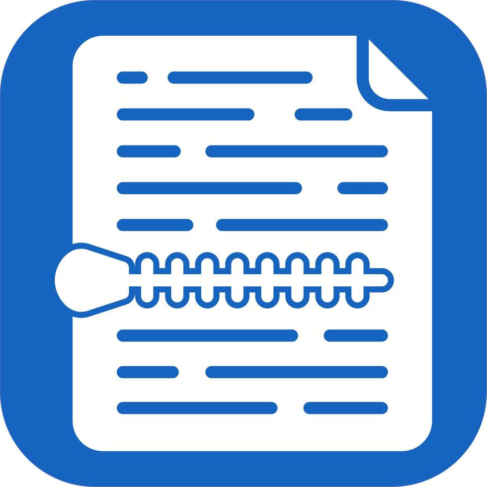 Zip File Vector Icon