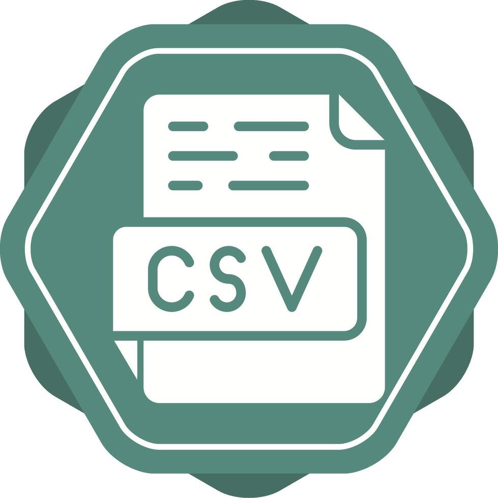 icono de vector csv