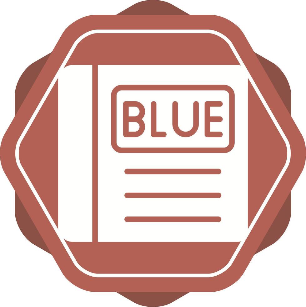 Blue Book Vector Icon