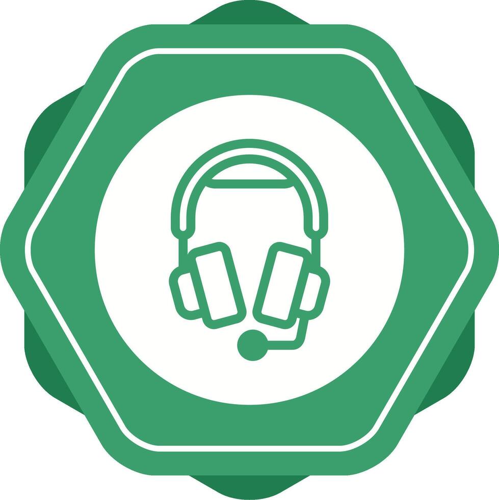 Headphones with Microphone Vector Icon