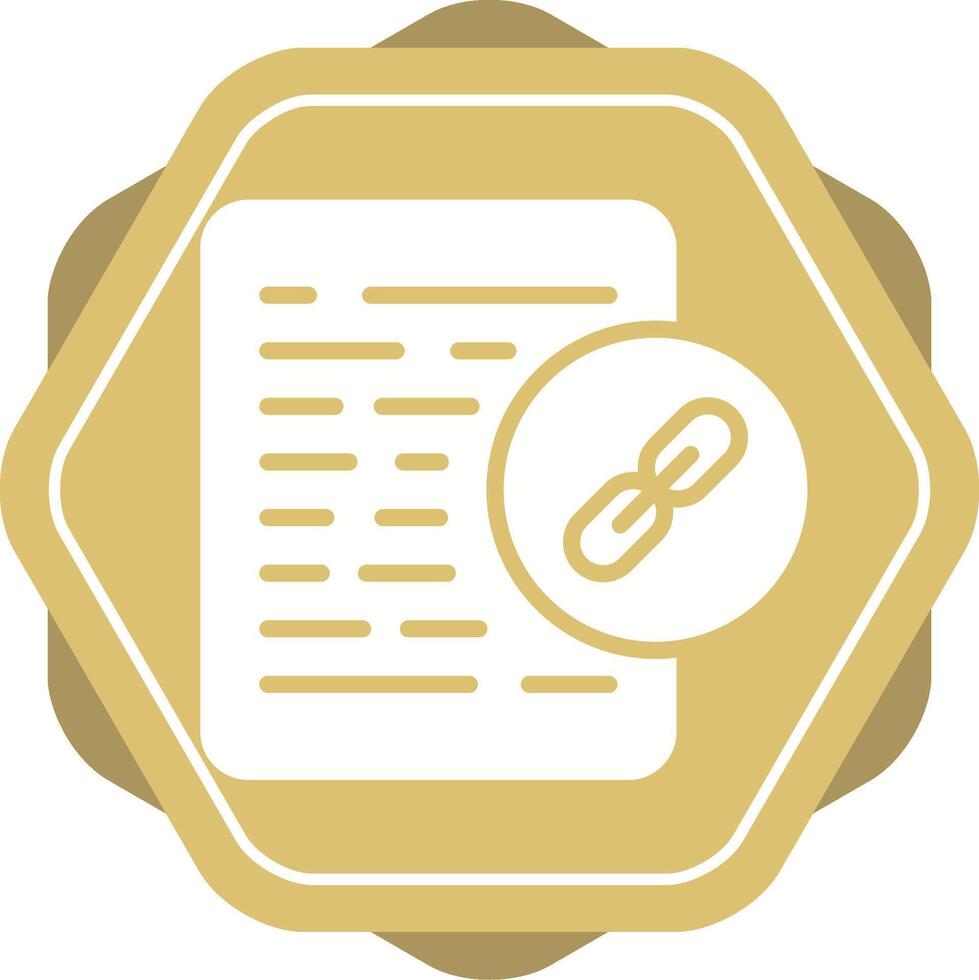 Document Link Vector Icon