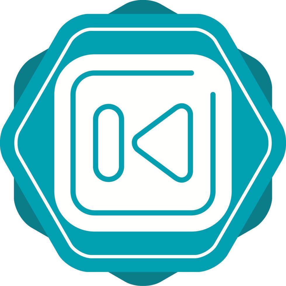 Previous Track Square Vector Icon