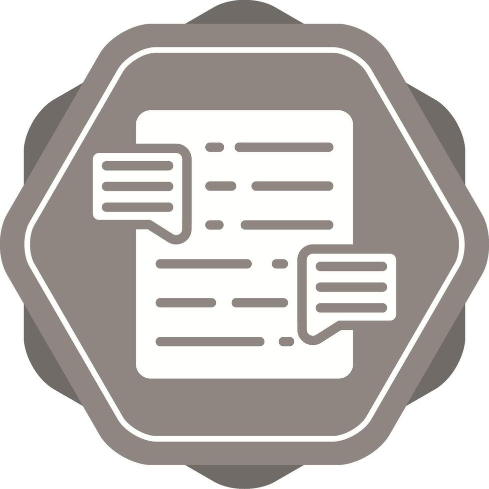 Document Commenting Vector Icon