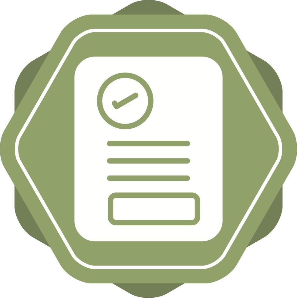 Document Approval Vector Icon