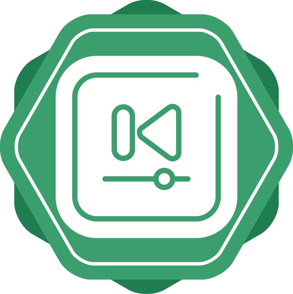 Video Previous Track Square Vector Icon
