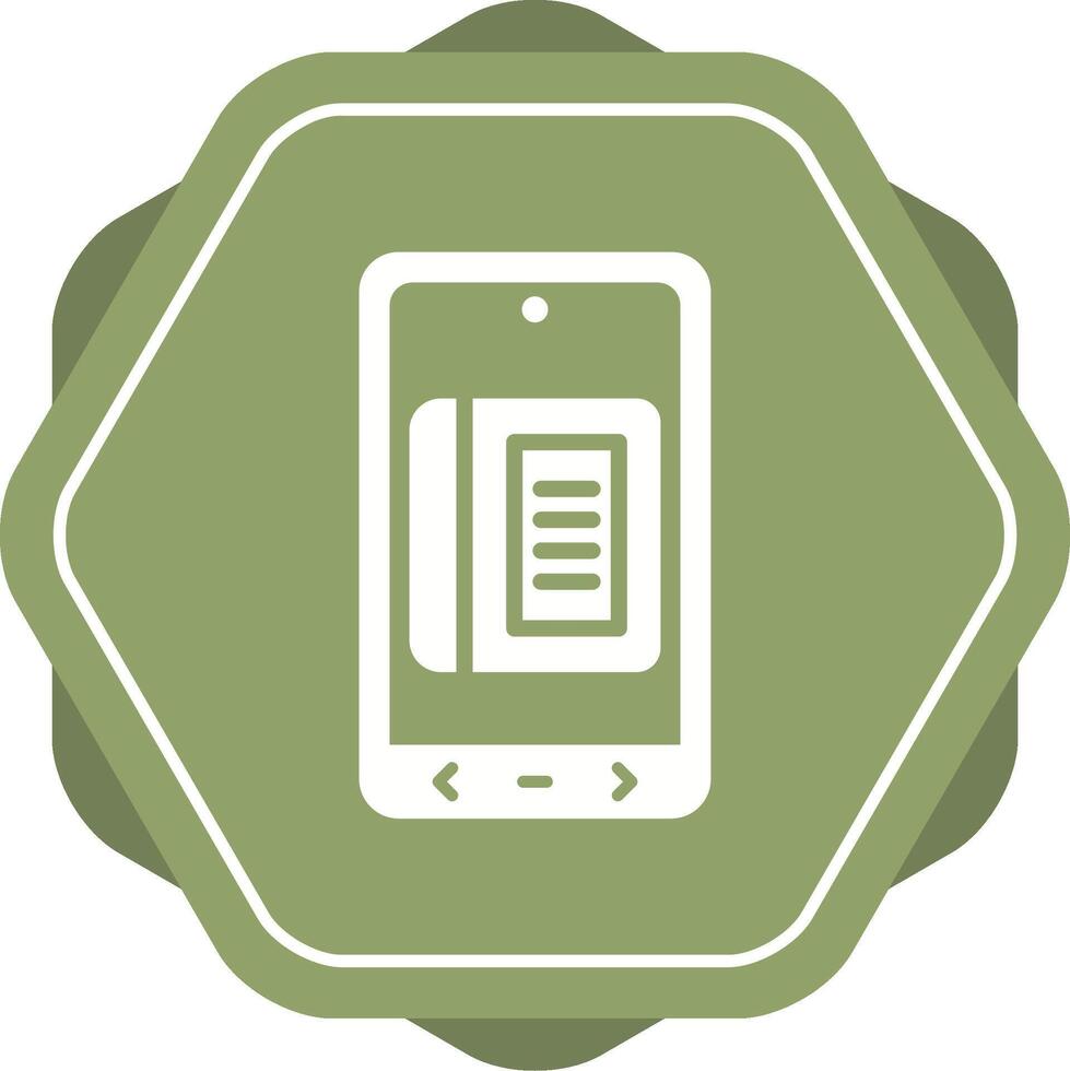 E Book Vector Icon