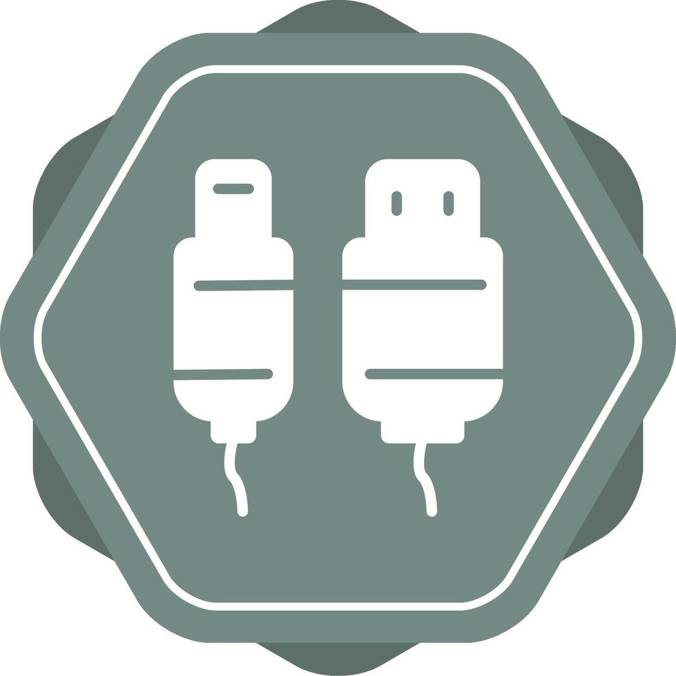 icono de vector de cable usb