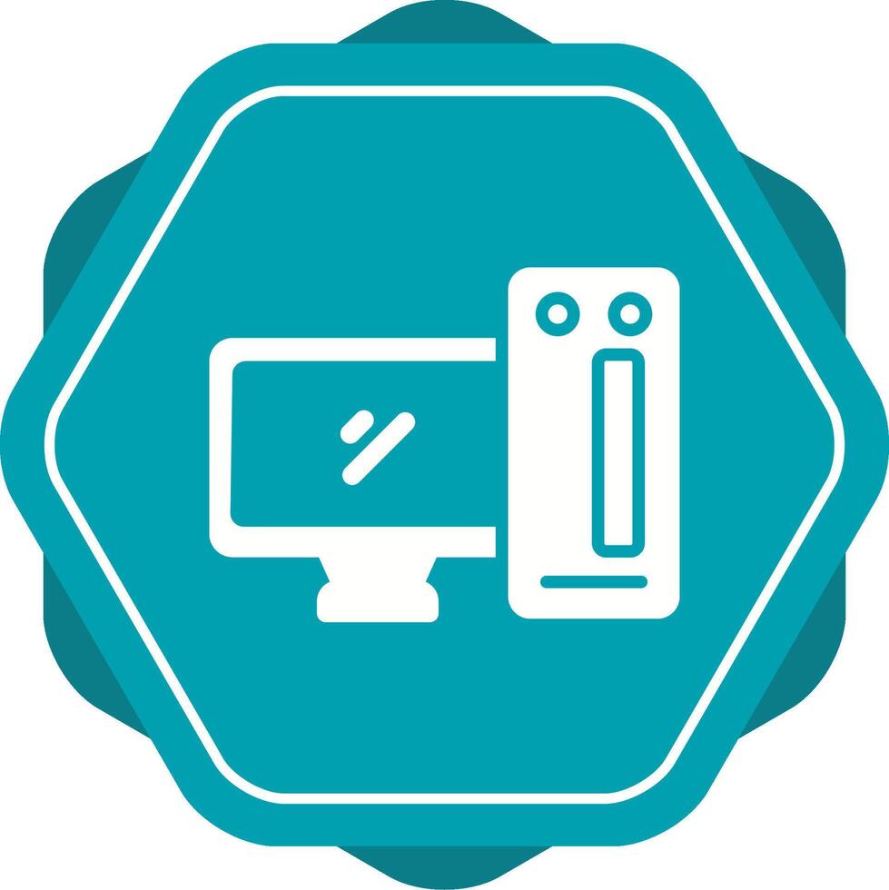 Desktop Computer Vector Icon
