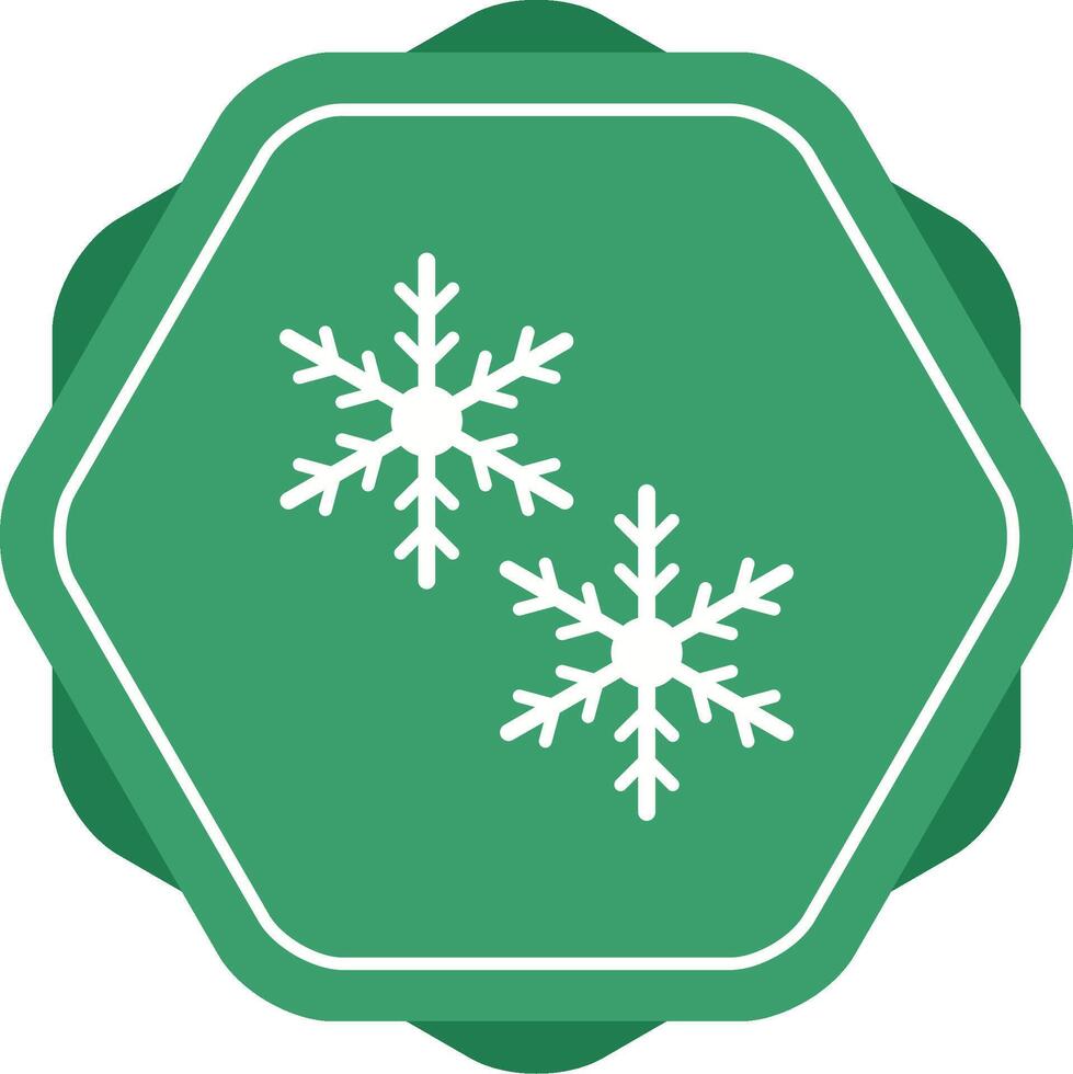 icono de vector de copos de nieve