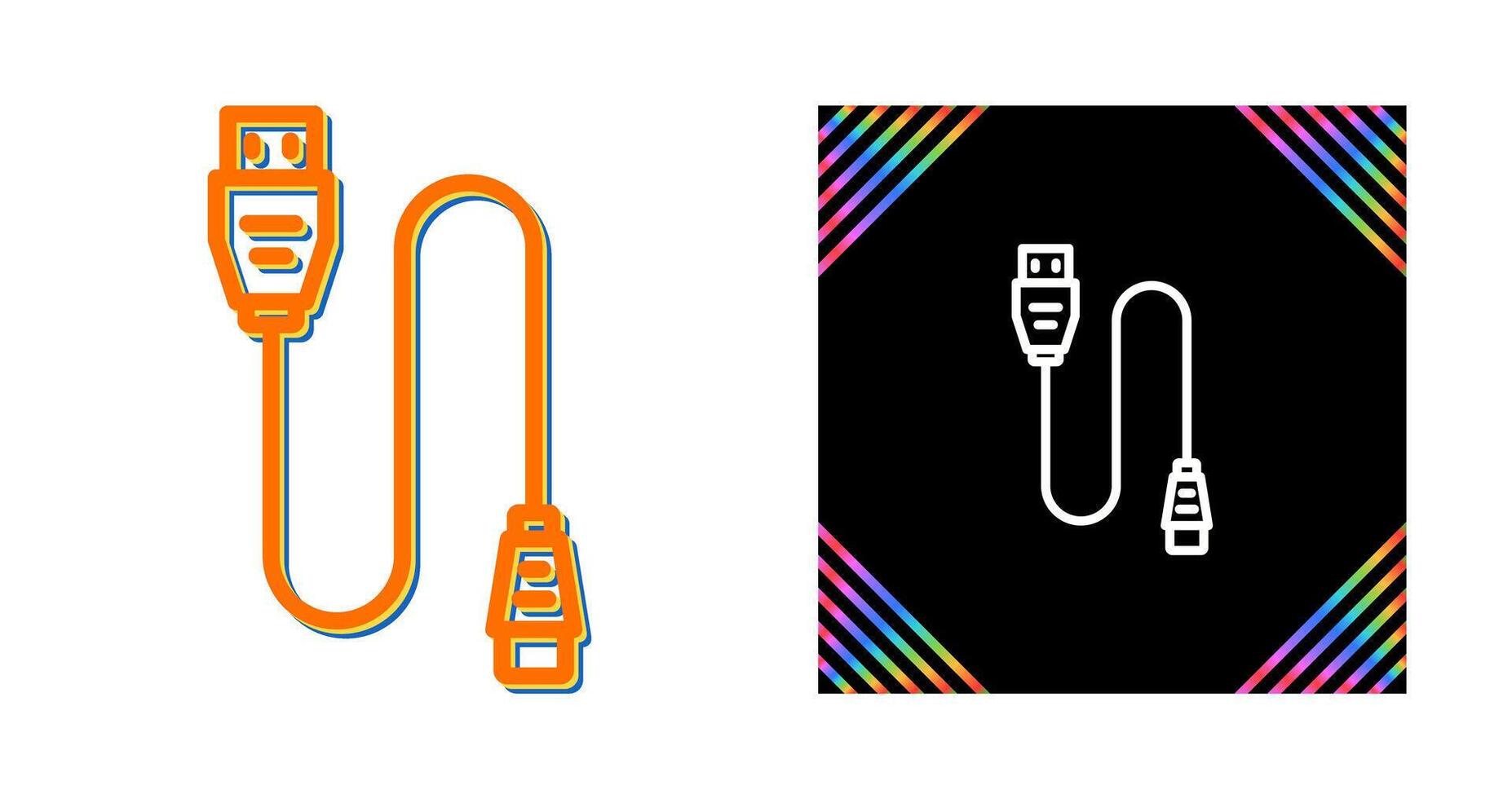 Printer Cable Vector Icon