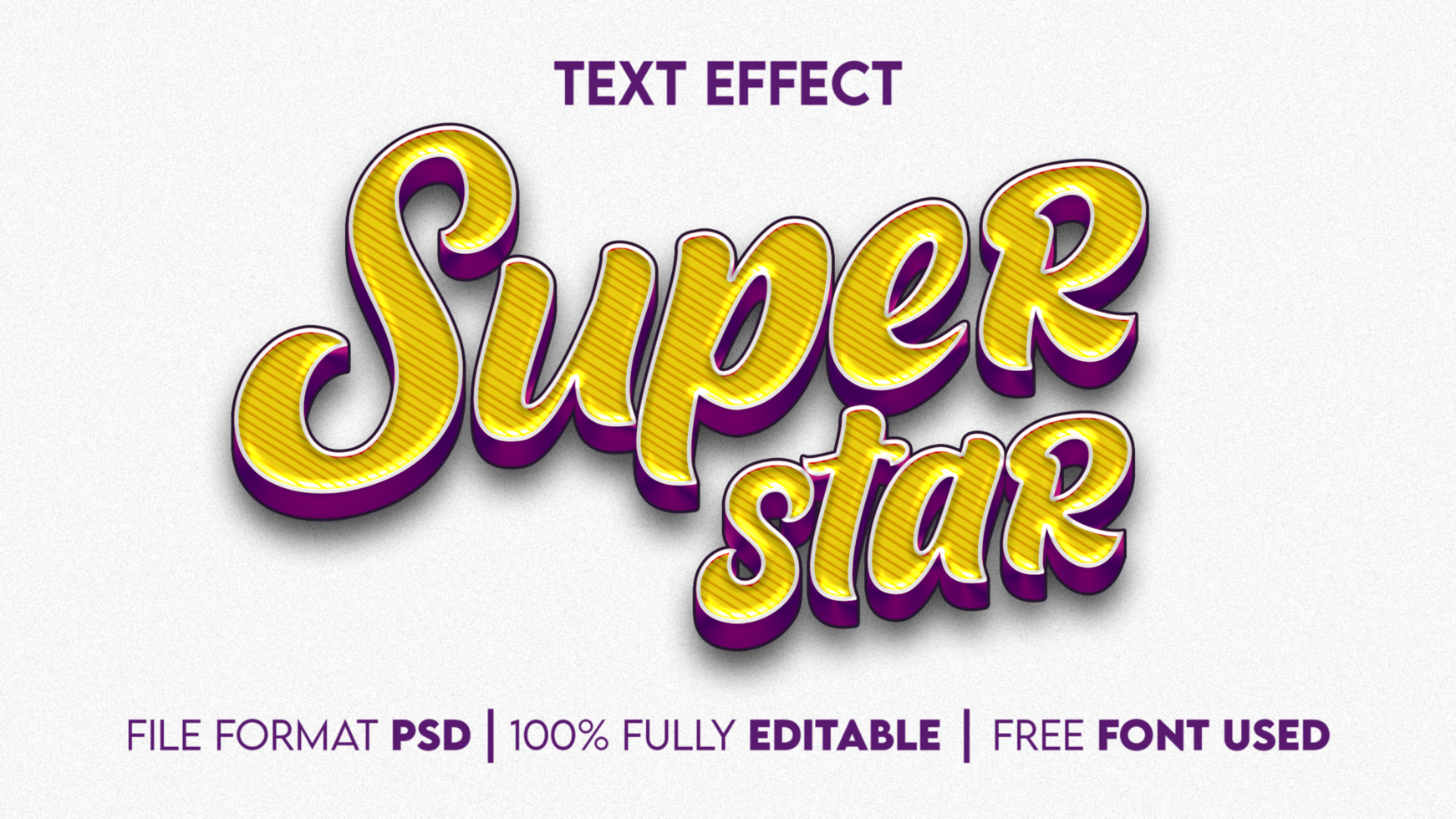 super star editable text effect psd