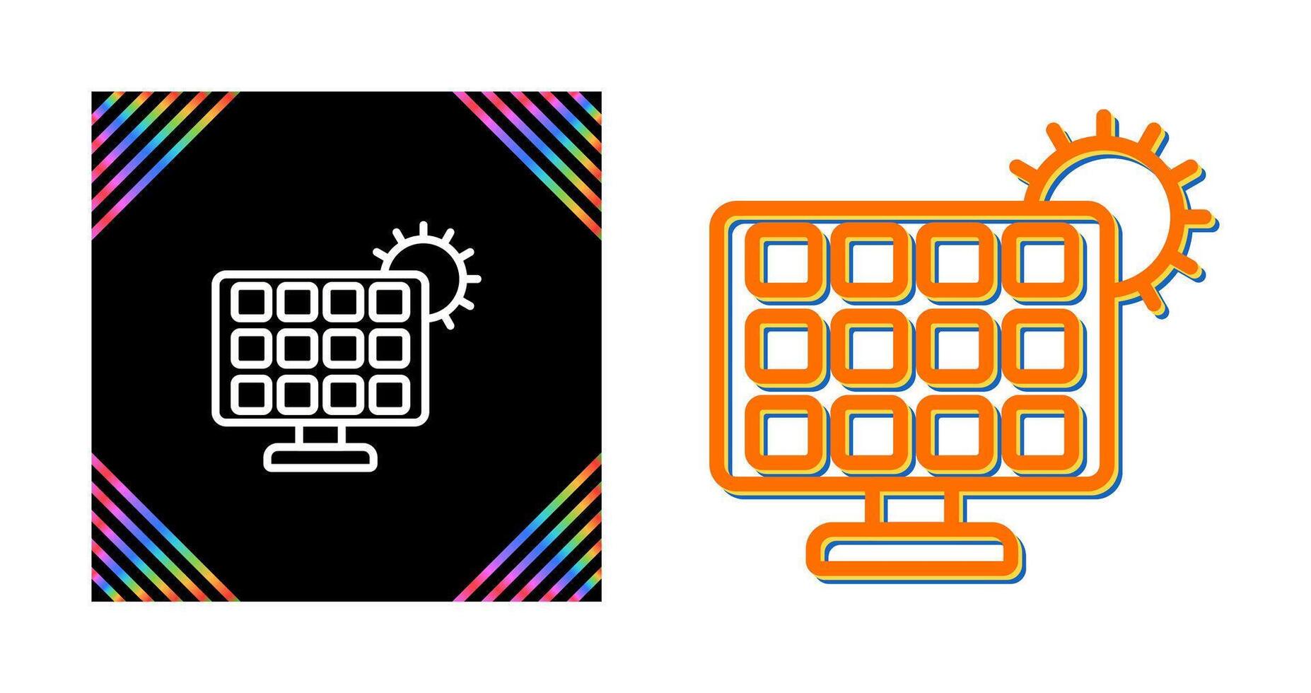 Solar panel charger Vector Icon