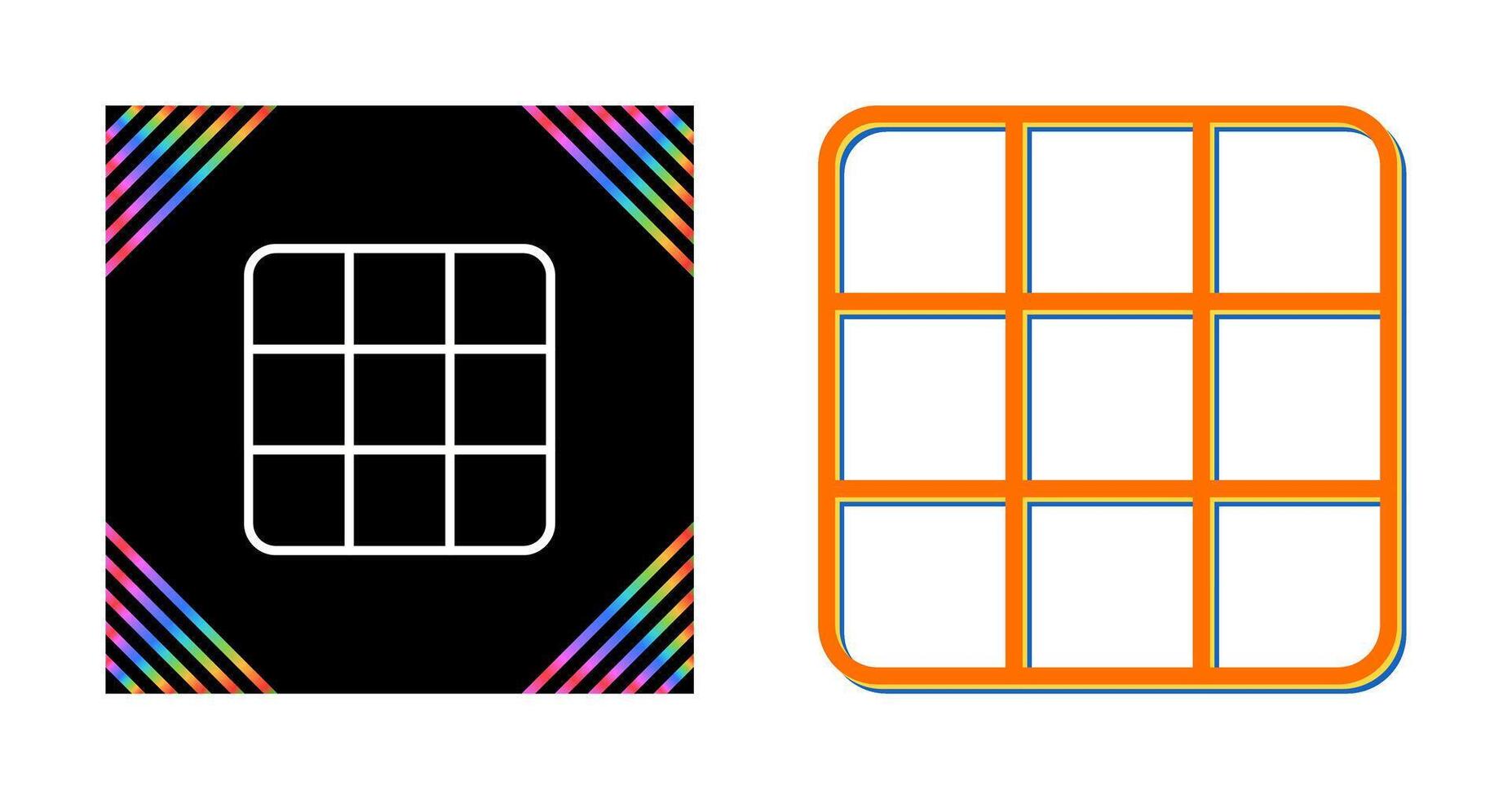 de rubik cubo vector icono