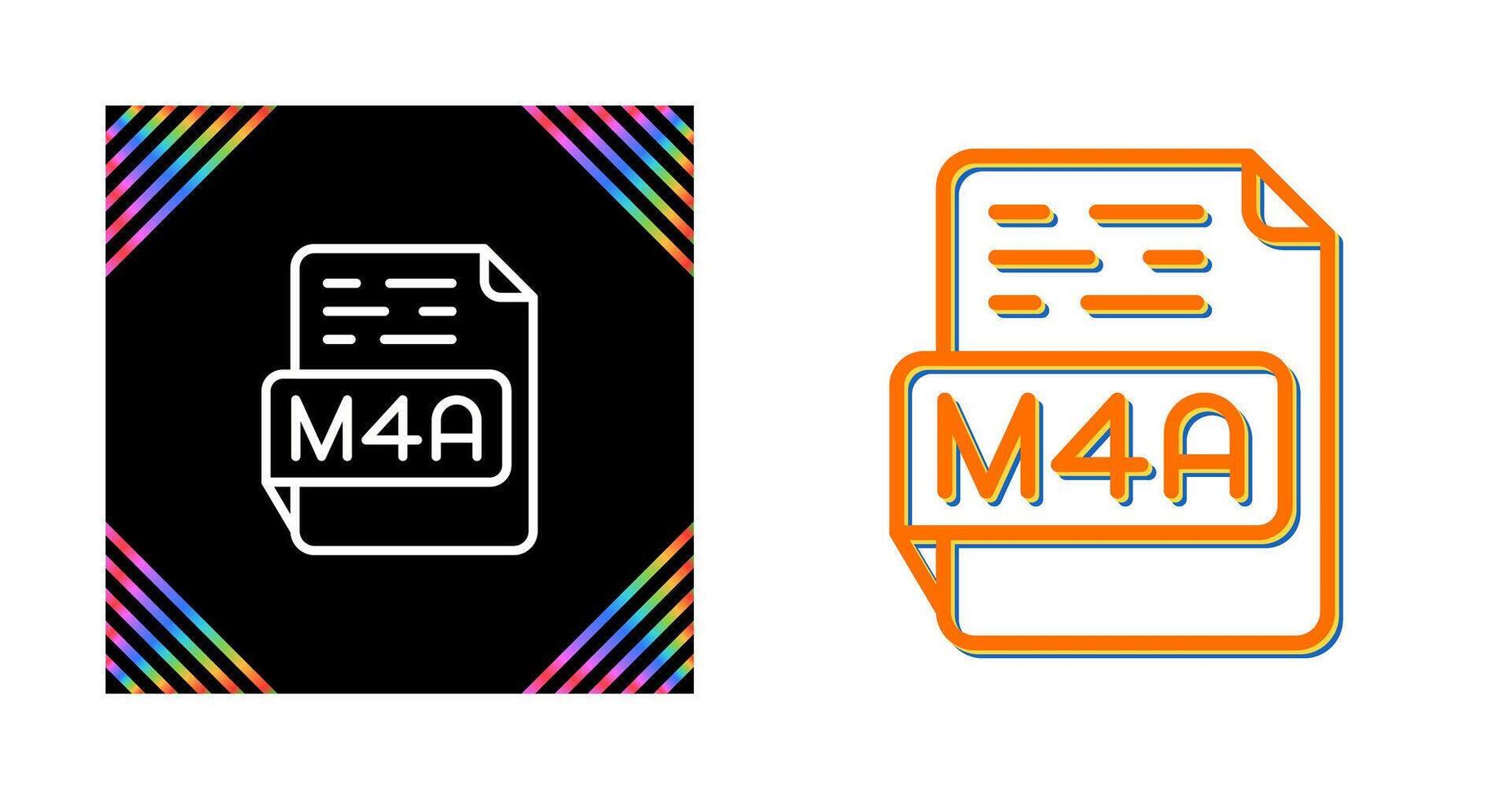 m4a vector icono