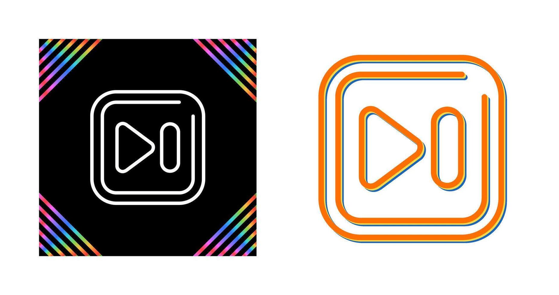 Next Track Square Vector Icon