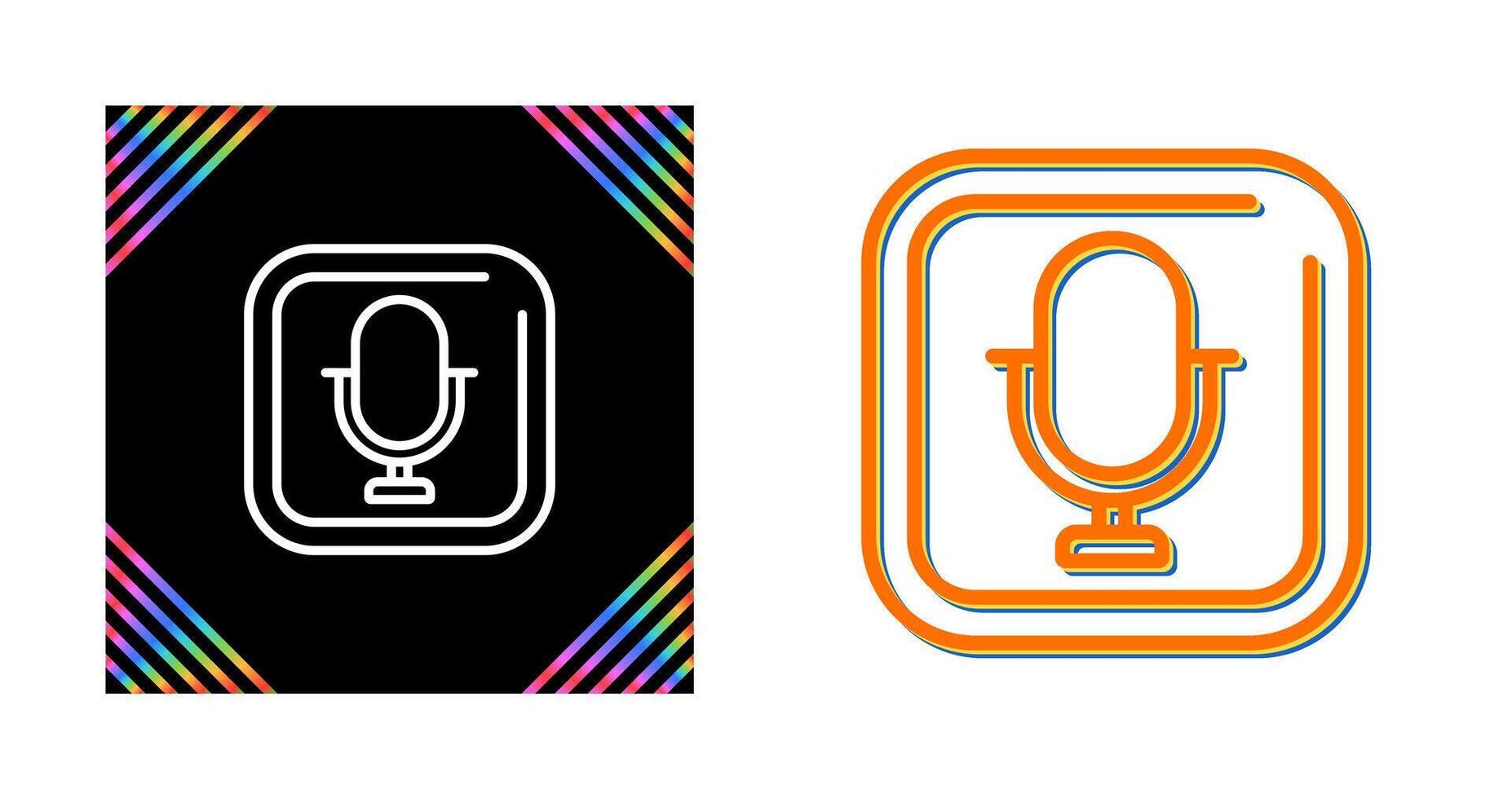 Microphone Square Vector Icon