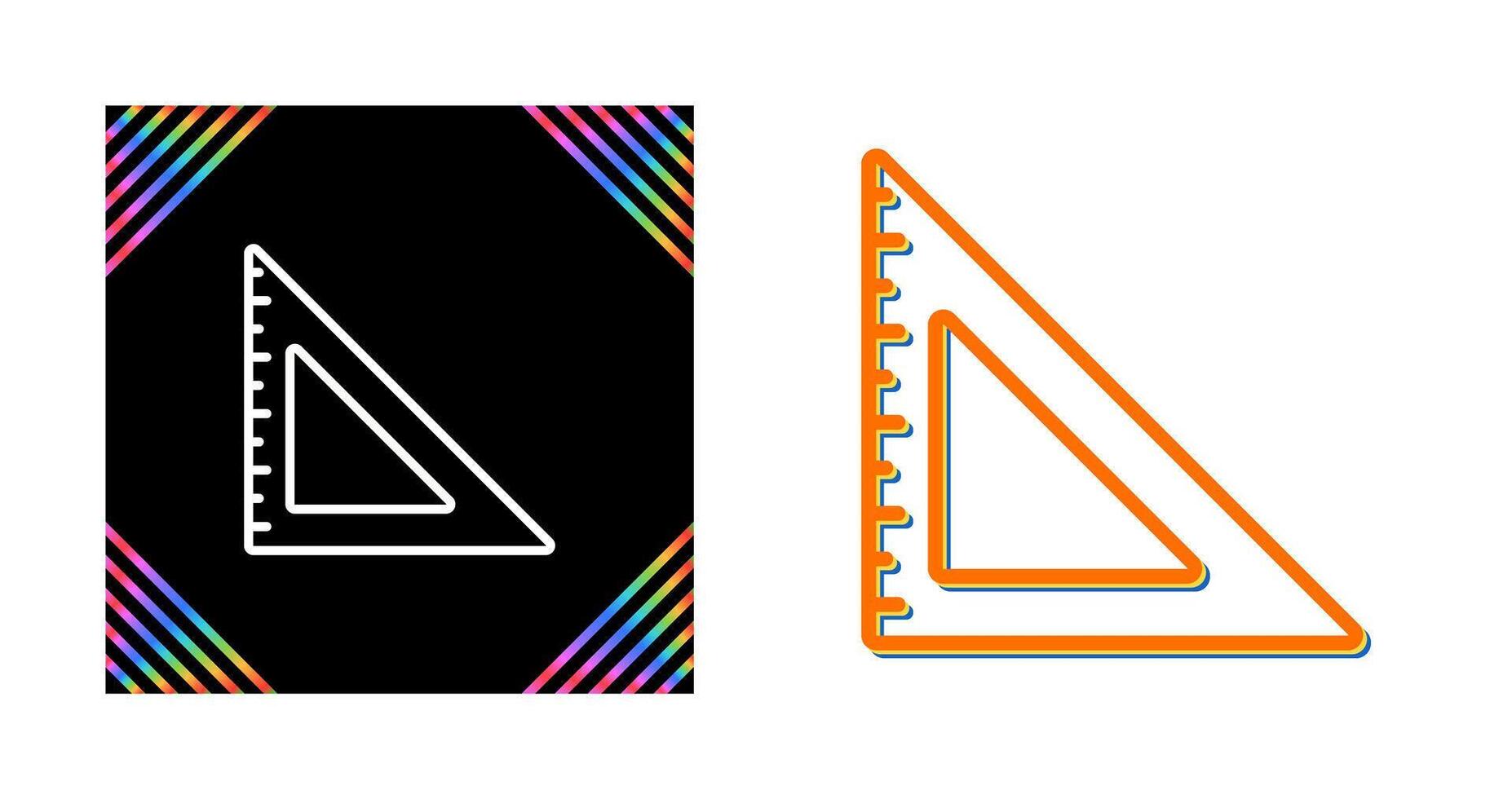 Triangular Ruler Vector Icon