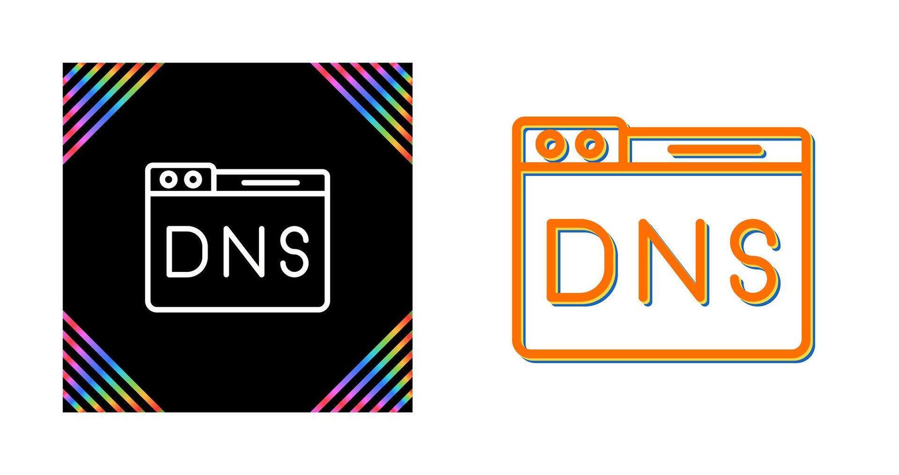 Domain DNS Management Vector Icon