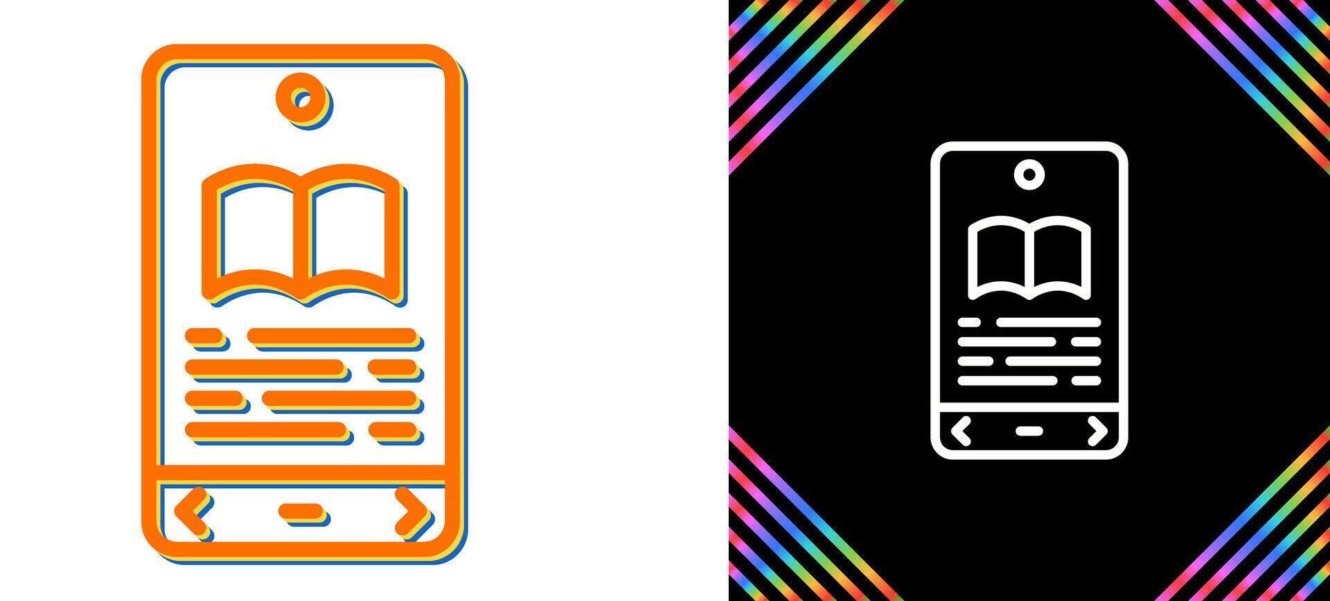 E book Reader Vector Icon