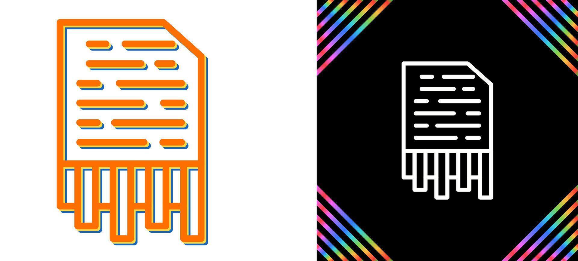 Shredding Vector Icon