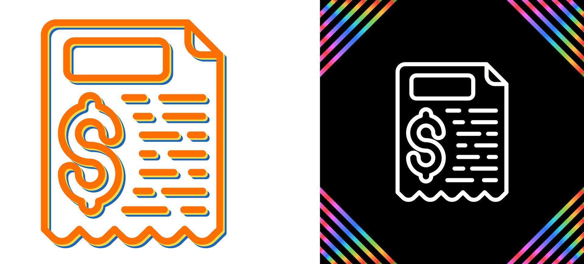 Receipt Vector Icon