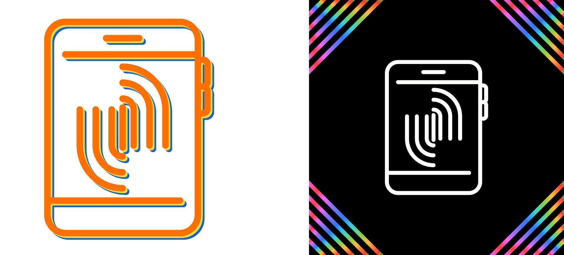 Fingerprint Scanning Vector Icon