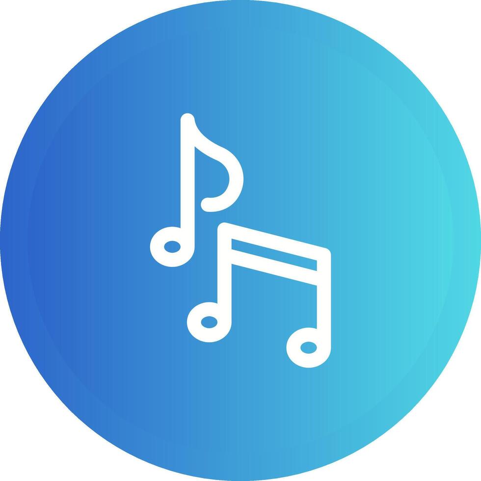 icono de vector de nota musical