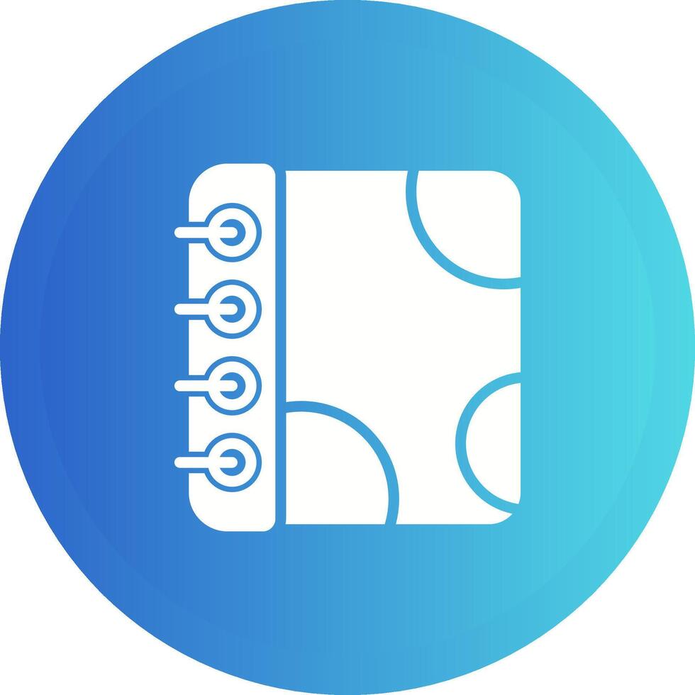 Notebook with Decorative Vector Icon