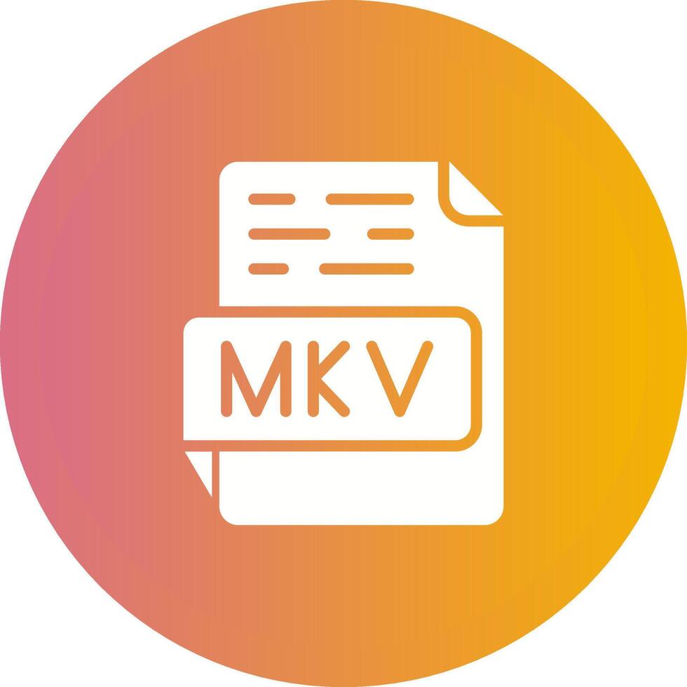 icono de vector mkv