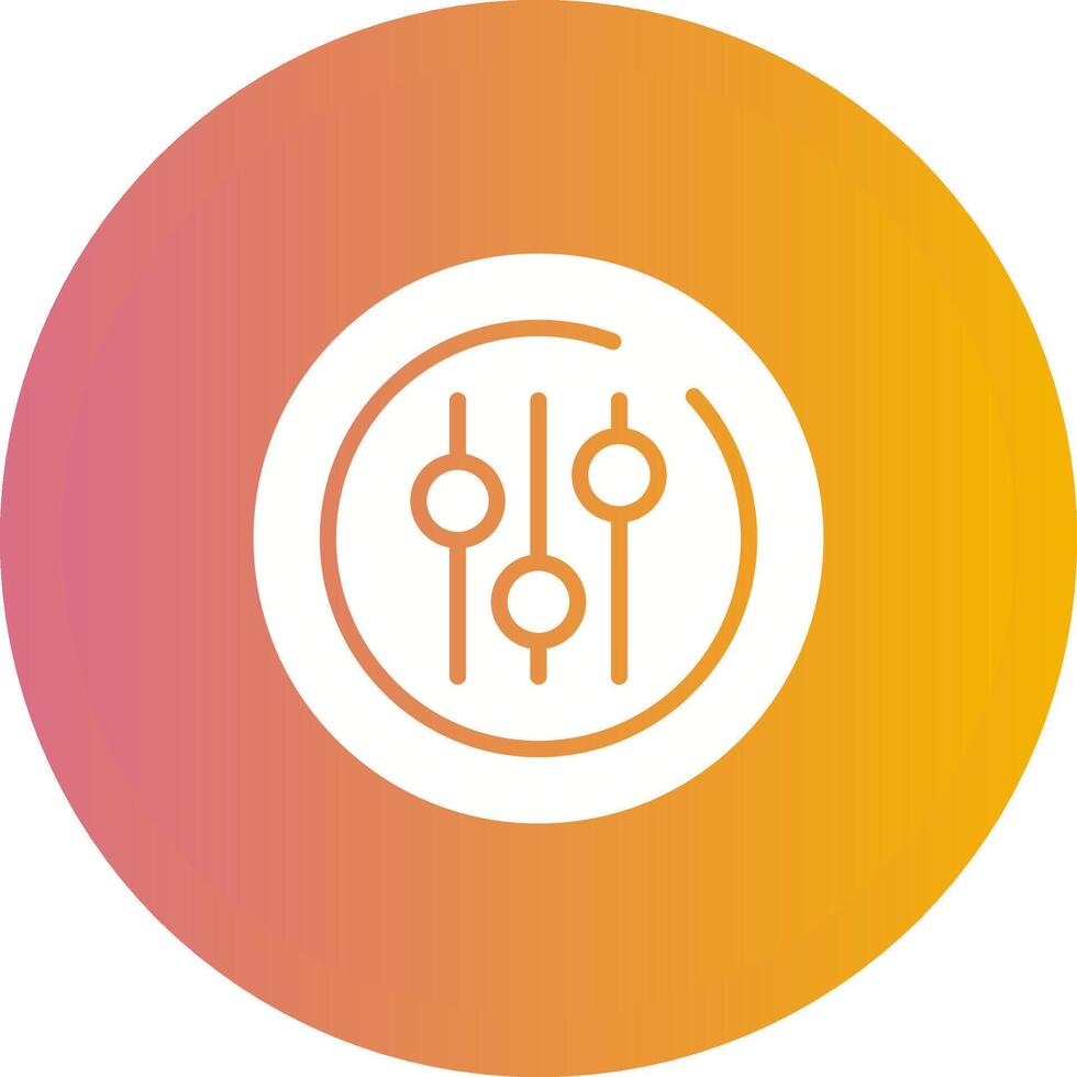Audio Equalizer Circle Vector Icon