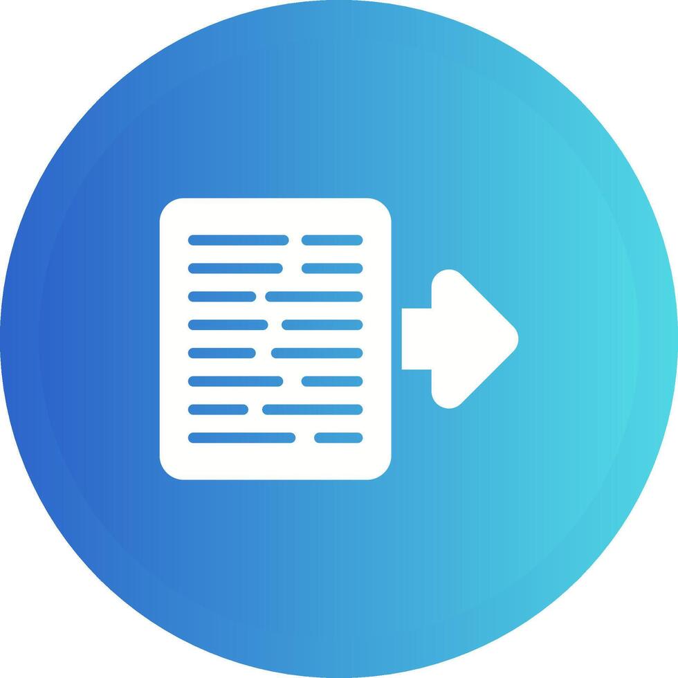 Document Export Vector Icon