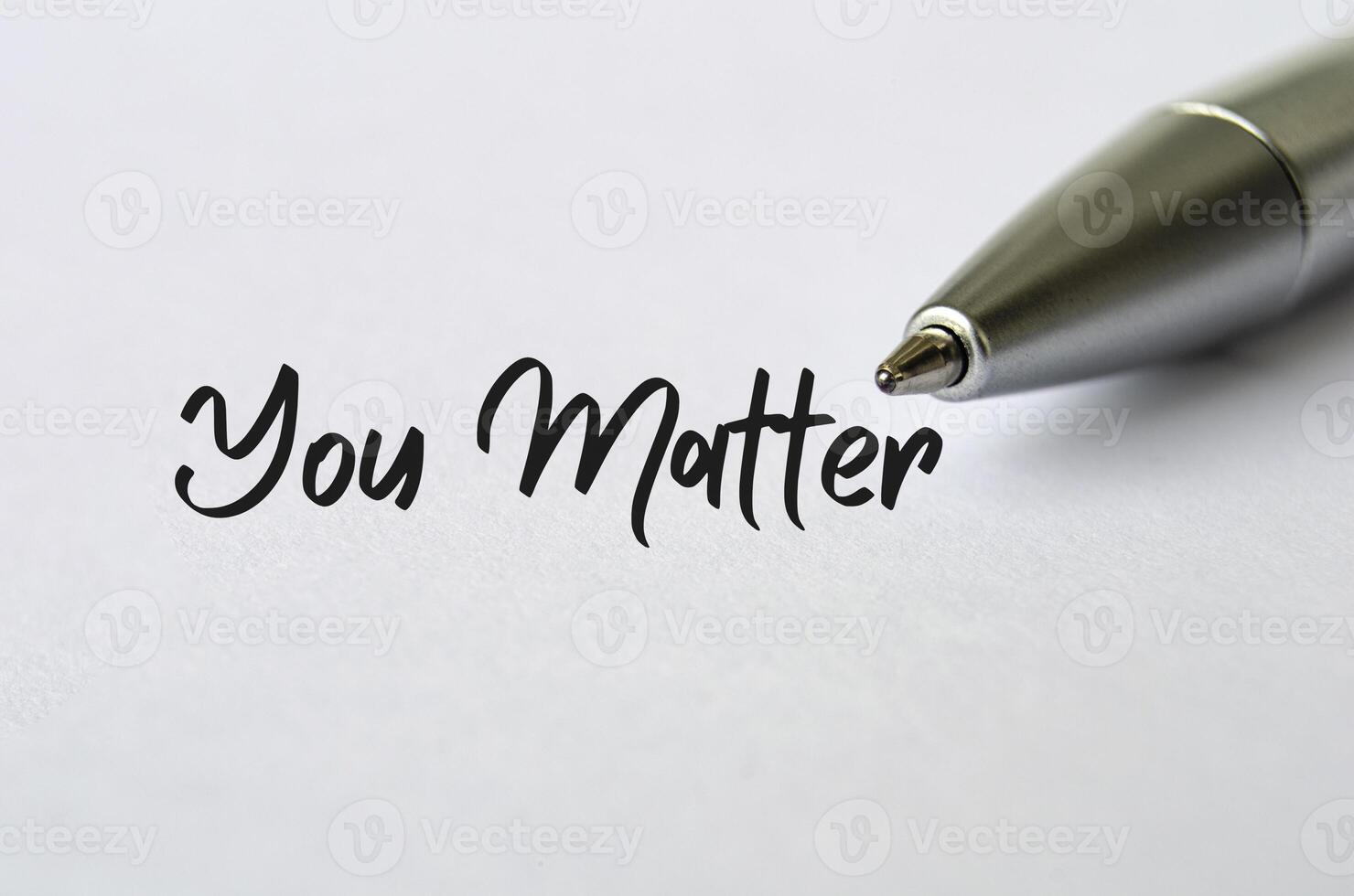 You matter text with bold pen background. Inspirational concept photo