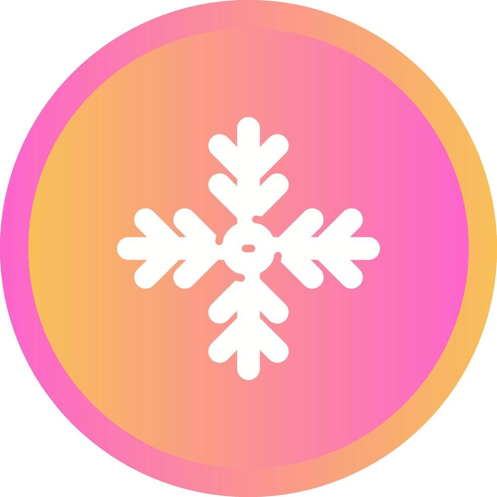 icono de vector de copo de nieve