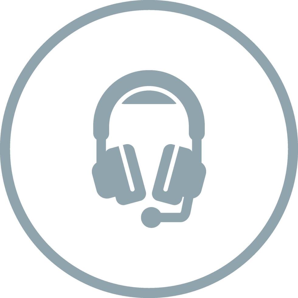 Headphones with Microphone Vector Icon