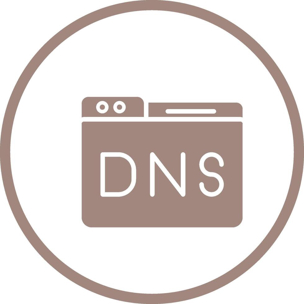 dominio dns administración vector icono