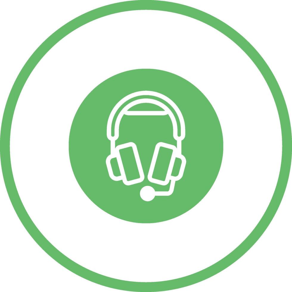 Headphones with Microphone Vector Icon