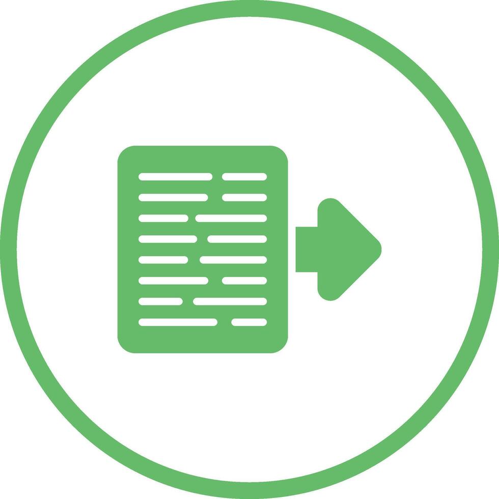 Document Export Vector Icon