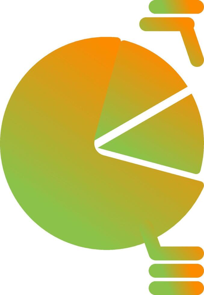 icono de vector de gráfico circular